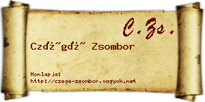 Czégé Zsombor névjegykártya